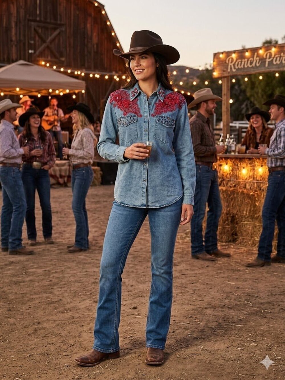 LILI LADIES DENIM SHIRT/JACKET ‎ NWT